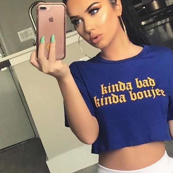 Fashion Nova Kinda Bad, Boujee Crop Top - Picture 1 of 10